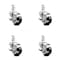 Service Caster 3.5 Inch Soft Rubber Wheel Swivel 3/4 Inch Square Stem Caster Set with Brake SCC SCC-SQ20S3514-SRS-TLB-34-4 - alternate 4